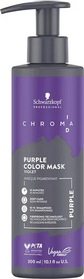 Maskë për ngjyrosje flokësh për femra Schwarzkopf Professional Chroma ID Color Mask e purpurt 300ml