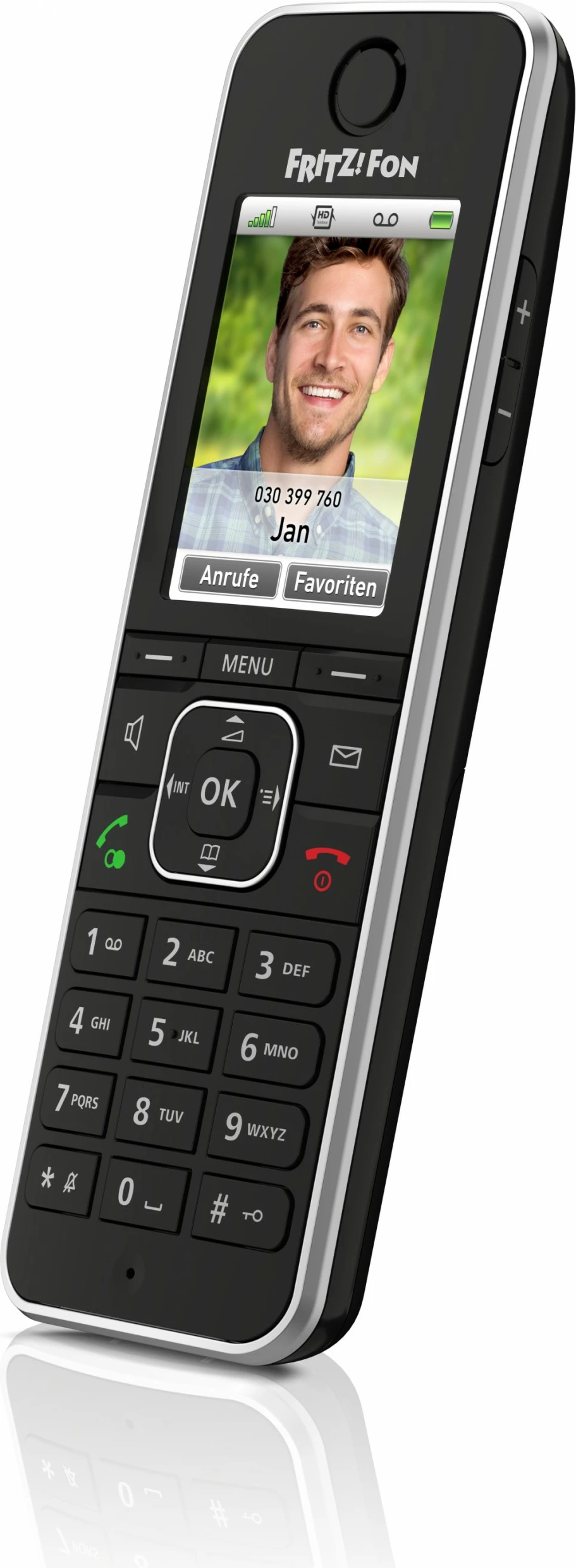 Telefon pa kabëll AVM FRITZ!Fon C6, DECT, Ekran, 300 kontakte, ID thirrës, E zezë