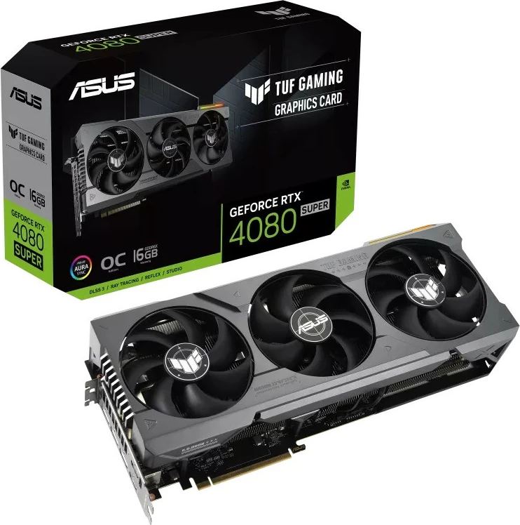 Kartelë grafike ASUS TUF Gaming TUF-RTX4080S-O16G-GAMING, GeForce RTX 4080 SUPER, 16 GB, GDDR6X, e zezë