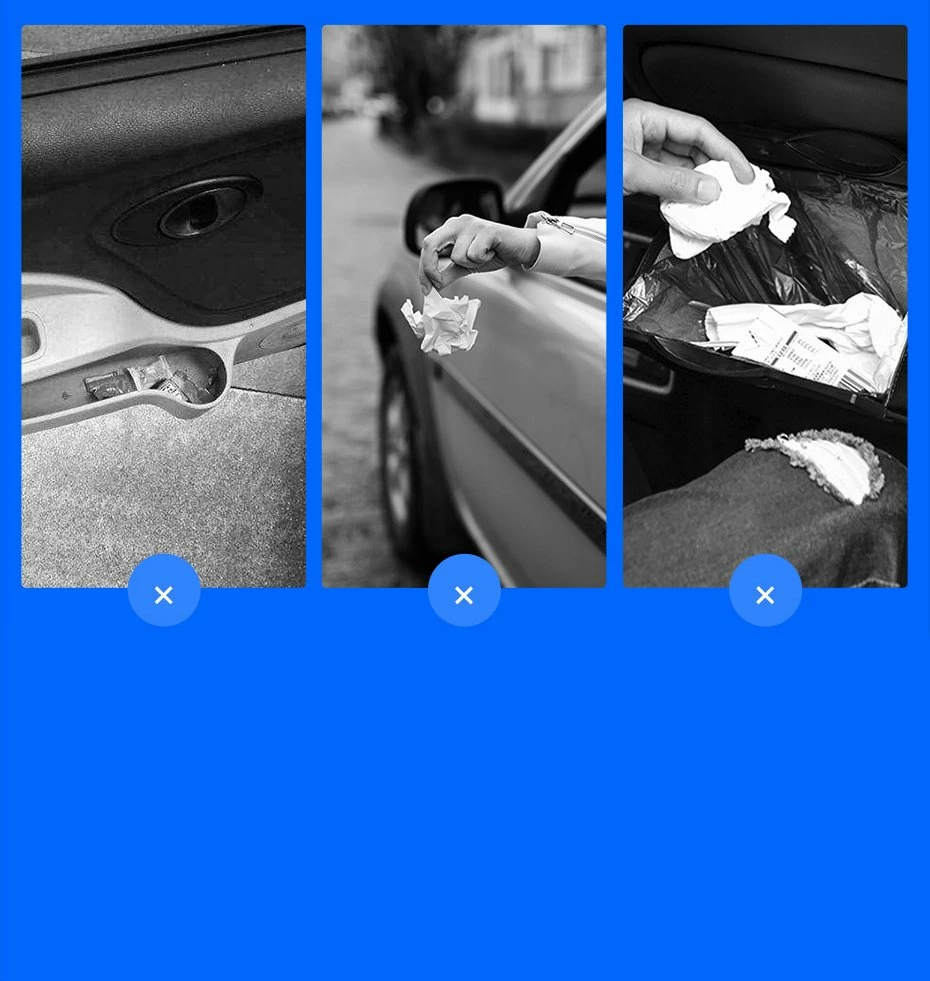 Kosh mini për mbeturina Baseus CRLJT-01, për veturë, i zi