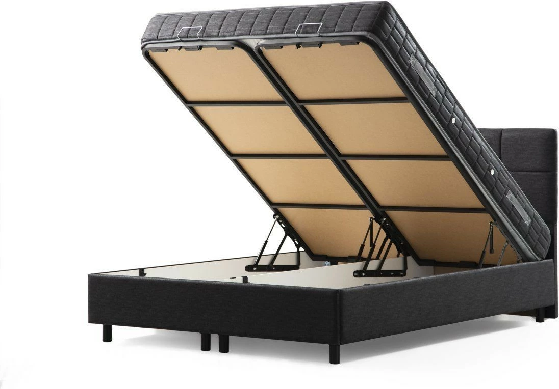 Set dysheku, baza dhe shtrati, ngjyrë antracit, Skye Decor, 90x190