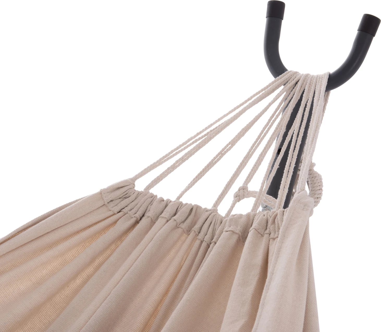 Hamake CRAVE, kornizë metalike antracit, pëlhurë bezhë, 265x93x105cm