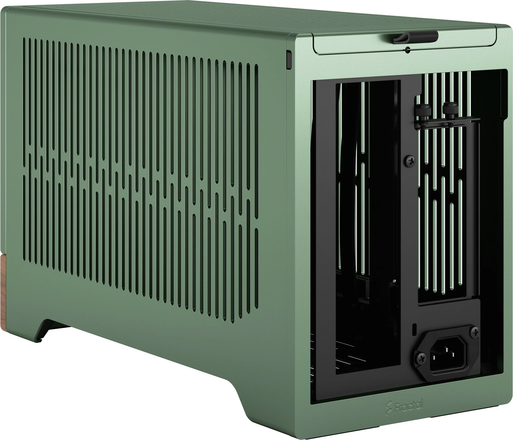 Kasë Fractal Design Terra Mini-ITX, alumini, arrë, jeshile