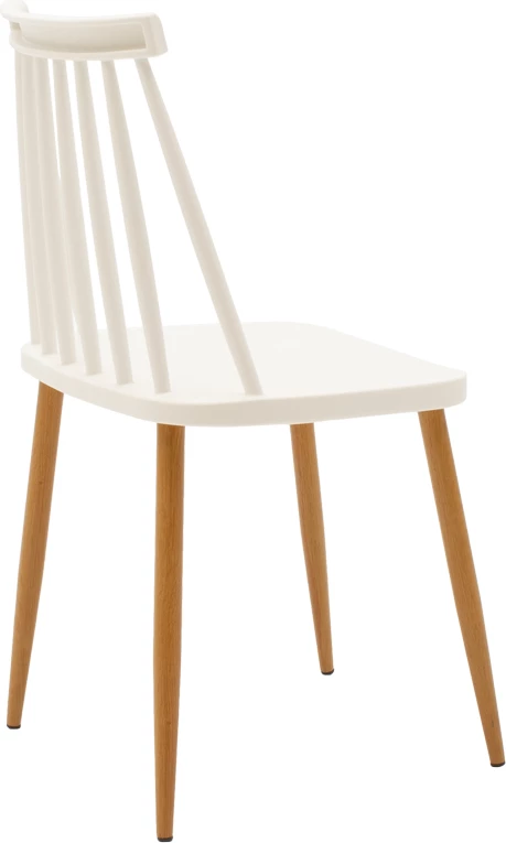 Set tavoline me karrige, ngjyrë e bardhë-natyrale, D60x73cm