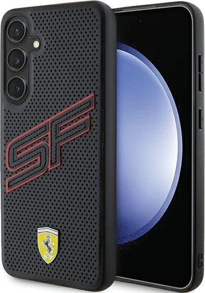 Mbështjellës Ferrari Big SF Perforated për Samsung Galaxy S24+, i zi