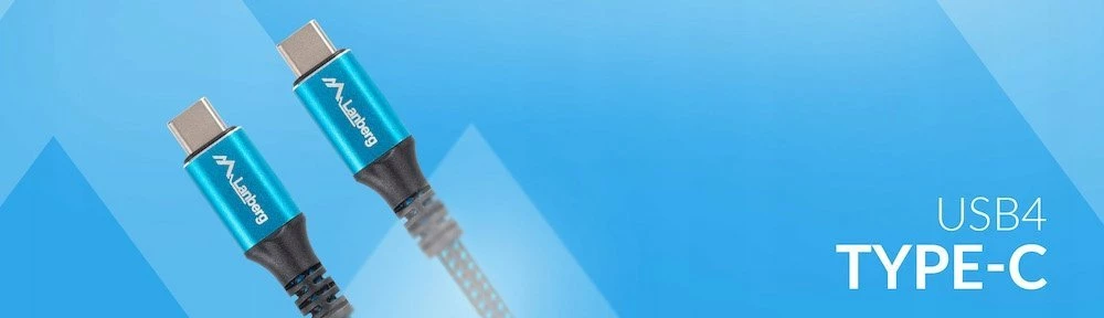 Kabllo USB-C Lanberg CA-CMCM-45CU-0020-BK, USB4 2 m, 240W, 8K@60Hz, 40Gb/s, zi-kaltër