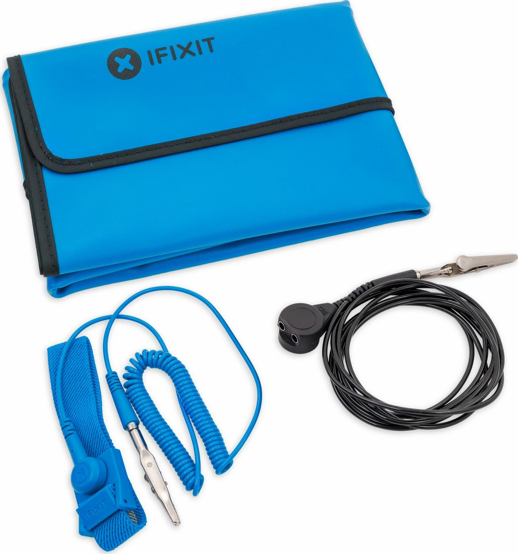 Mat antistatik iFixit EU145202-5 me rrip dore ESD, blu