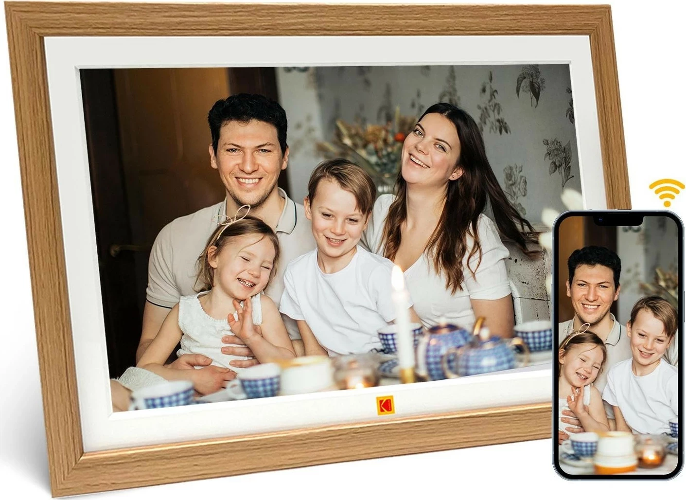 Kornizë digjitale Kodak RCF-1561P, 32GB, WiFi, FHD, kafe