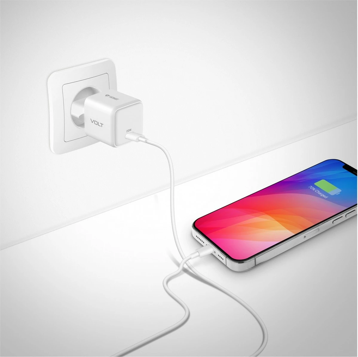 Karikues muri YENKEE YAC G20 VOLT, USB Type-C, 20W, i bardhë