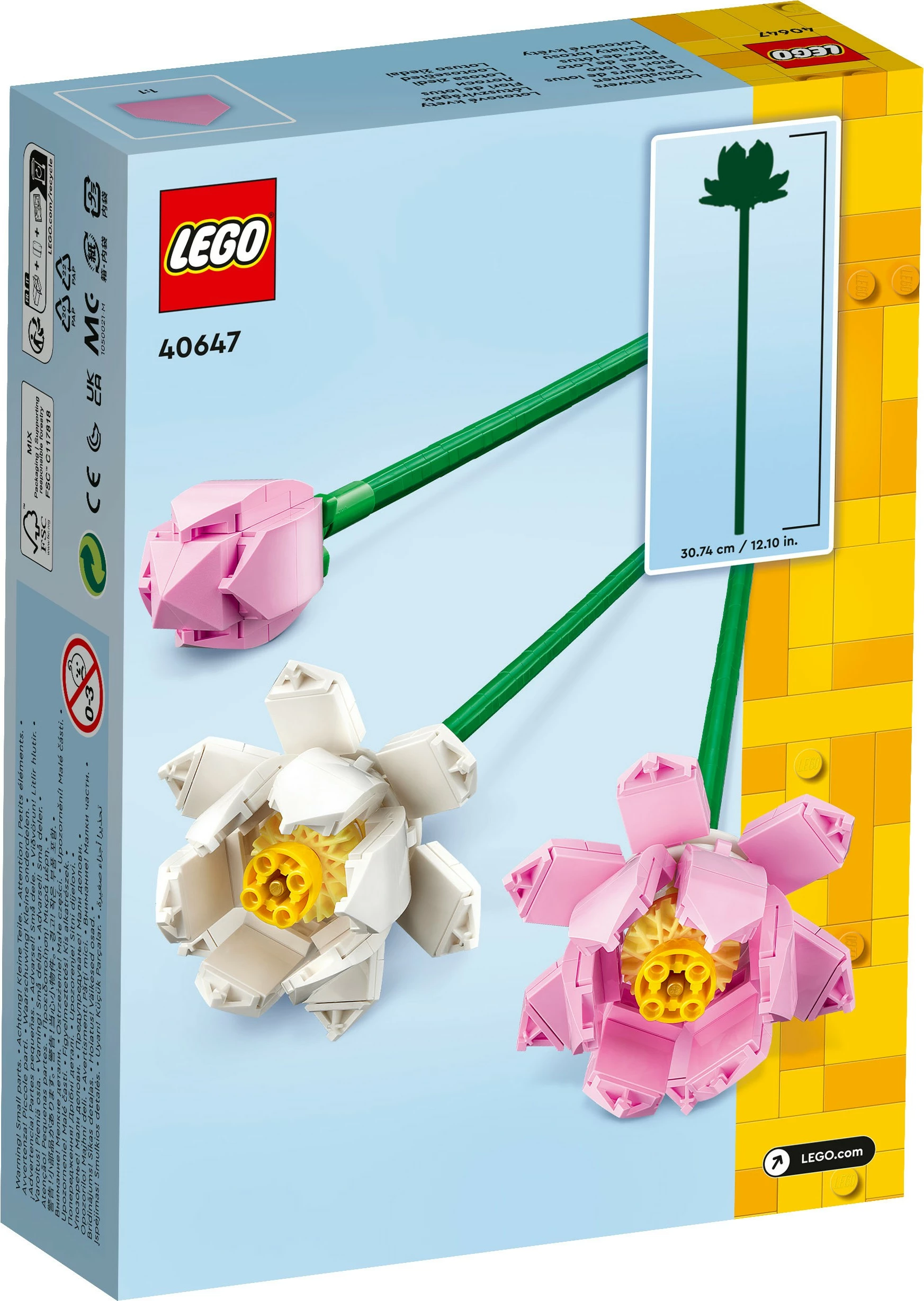 Set ndërtimi LEGO Lotus Flowers, 220 copë, plastikë, shumëngjyrësh