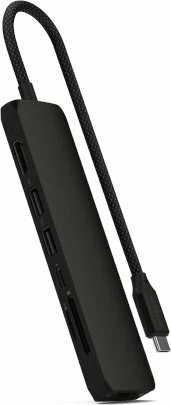 Adapter multiport USB-C Satechi 7-in-1 Slim, Ethernet, HDMI 4K@60Hz, USB-C PD 100W, 2x USB-A 10Gb/s, Micro/SD, i zi