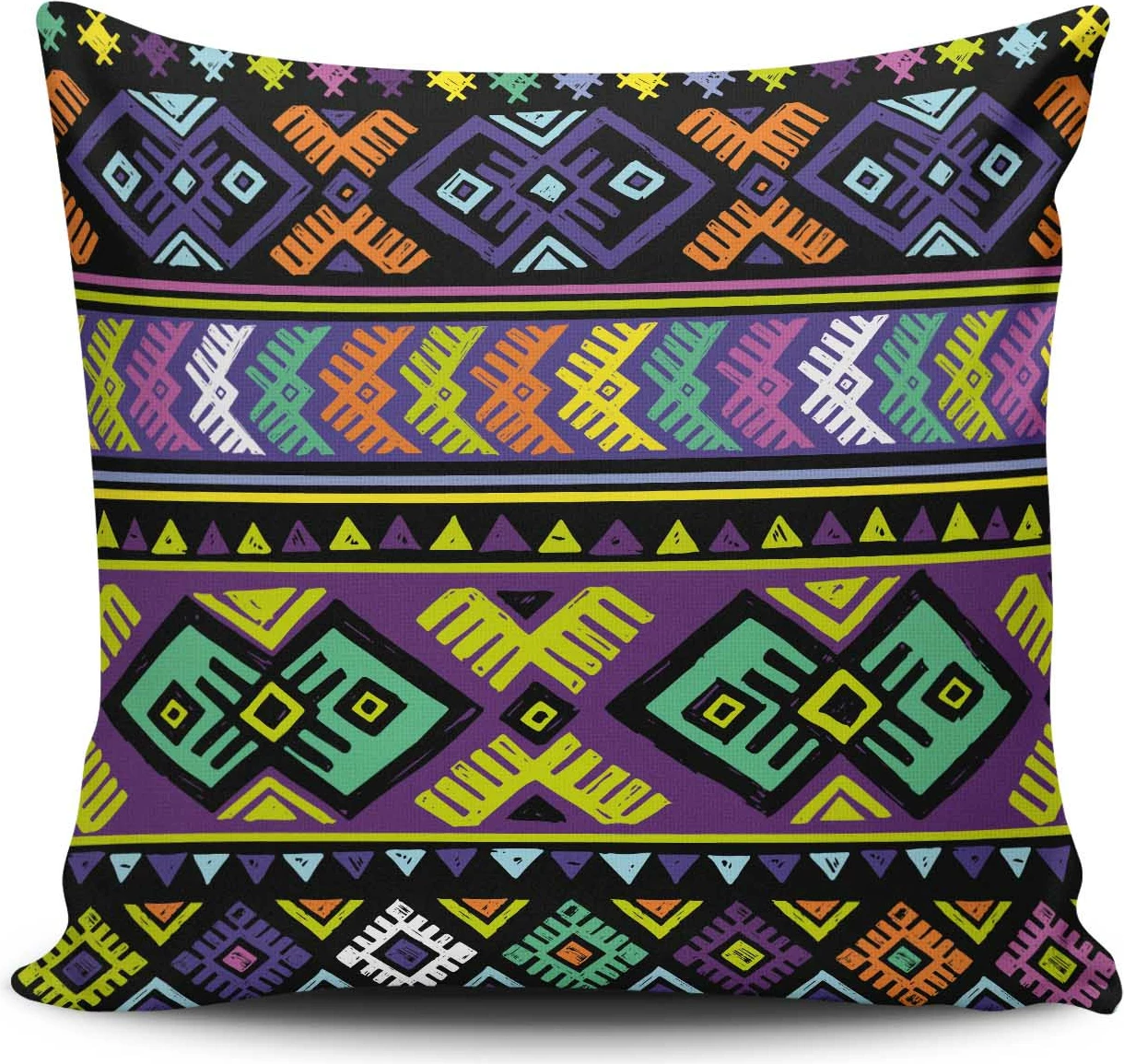 Jastëk dekorativ, shumëngjyrësh, Evila Originals, NKLF-298, 43x43cm