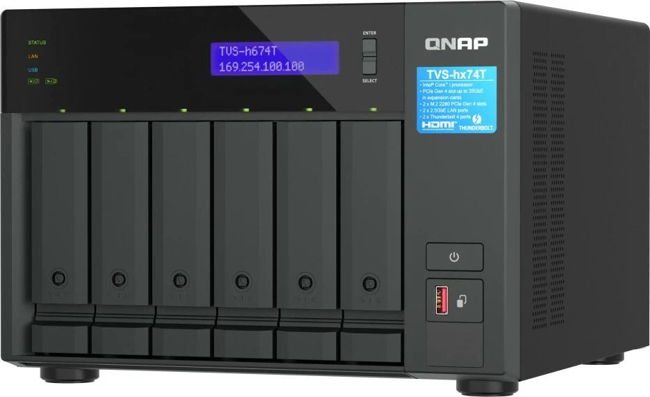 NAS QNAP TVS-h674T-i5-32G, Intel Core i5-12400, 72TB