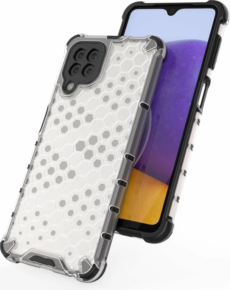 Mbështjellës Hurtel Honeycomb Case për Samsung Galaxy A22 4G, Kuq