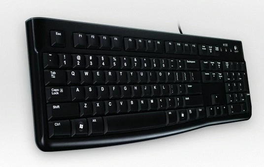 Tastierë Logitech K120, full-size, me kabllo, USB, QWERTY, e zezë