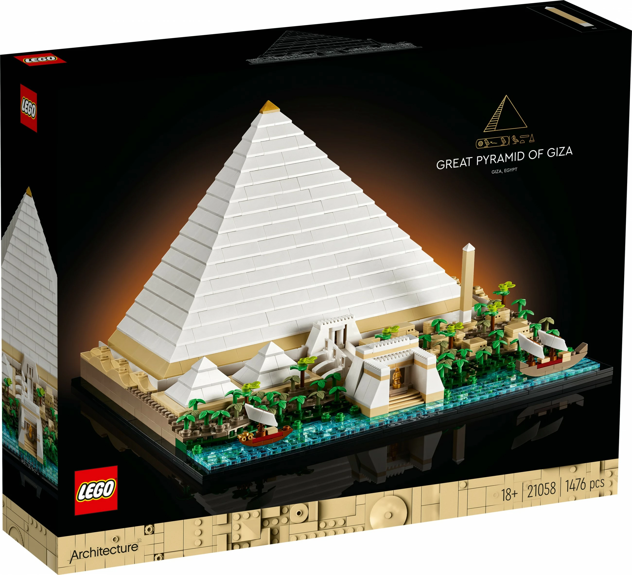 Set ndërtimi LEGO Architecture Great Pyramid of Giza, 1476 pjesë, Multikolor