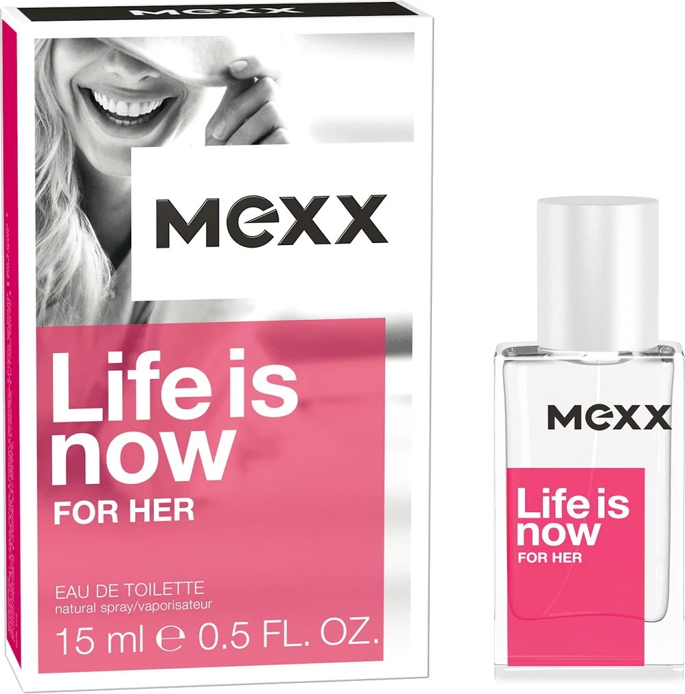 Eau de Toilette për femra Mexx Life is Now for Her, 15ml
