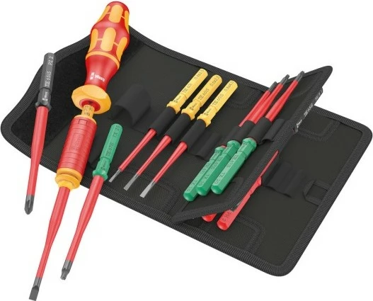 Set kaçavidash Wera 15 copë, me kufizues torku, me kasë tekstili, zi