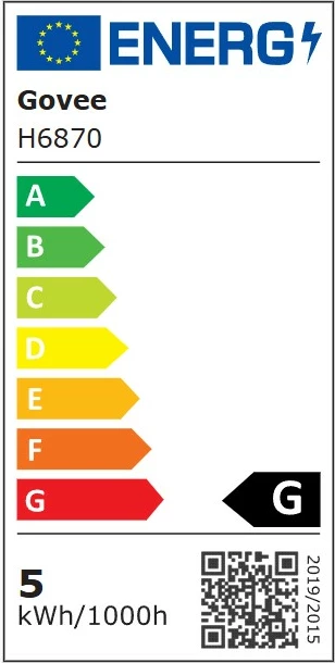 Drita varëse dekorative Govee H6871, 20 m, 250 LED, RGBWIC, Smart (Alexa/Matter/Google Home)