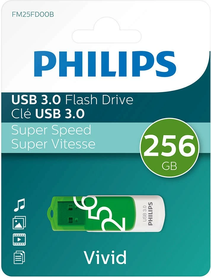 USB stick Philips Vivid Edition 256GB, USB 3.0, Spring Green
