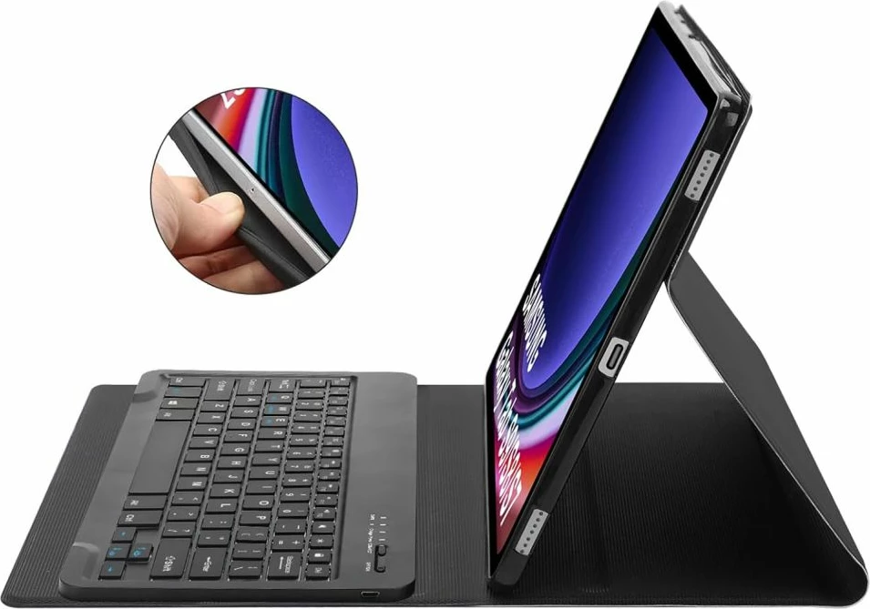 Mbështjellës me tastierë Tech-Protect SC Pen për Samsung Galaxy Tab S9 FE 10.9" X510/X516B, i zi