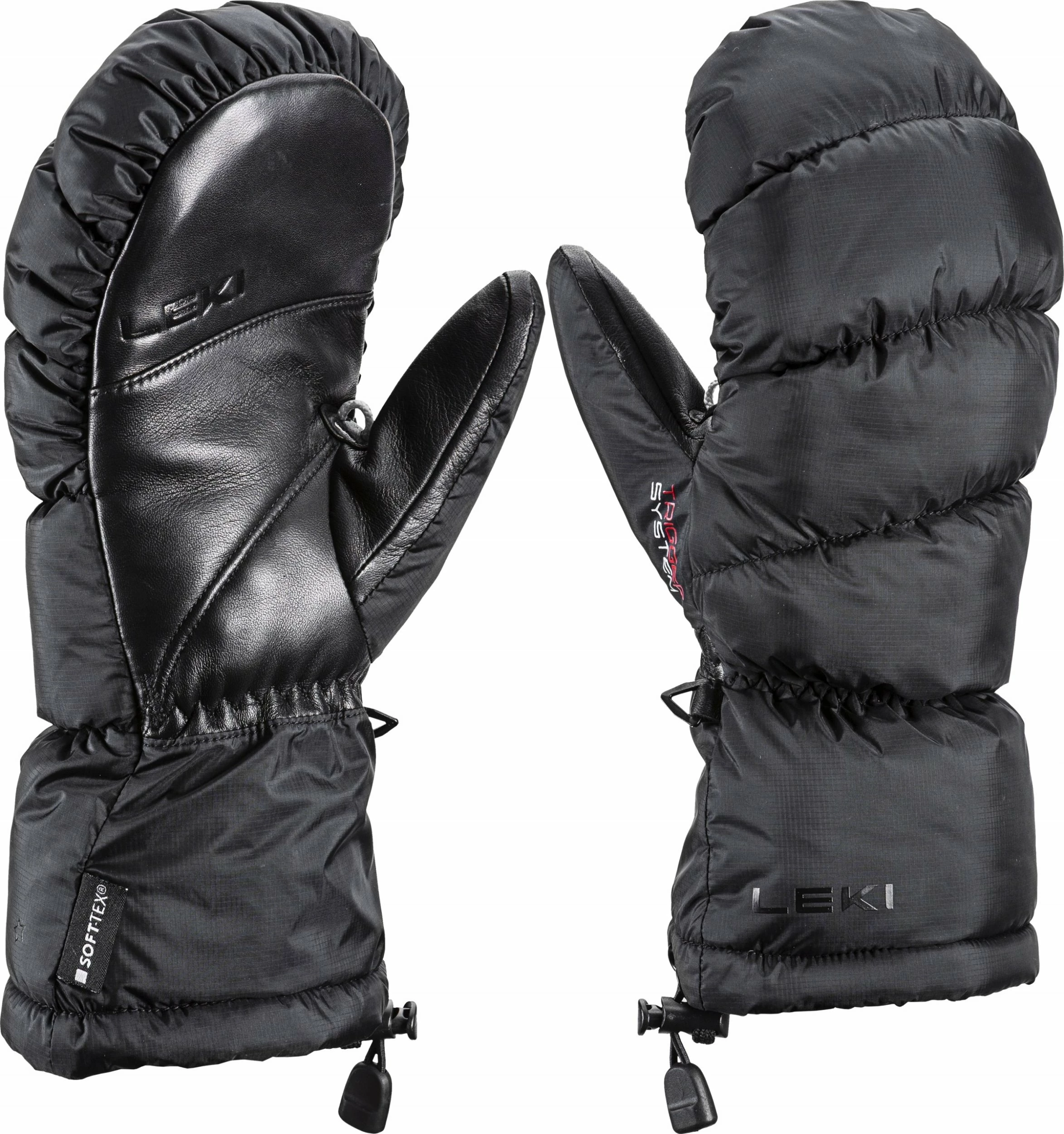 Doreza ski miten një-gisht për femra Leki Glace 3D Women Mitt madhësia 7, SOFT-TEX, Primaloft Extra Warm+, e zezë