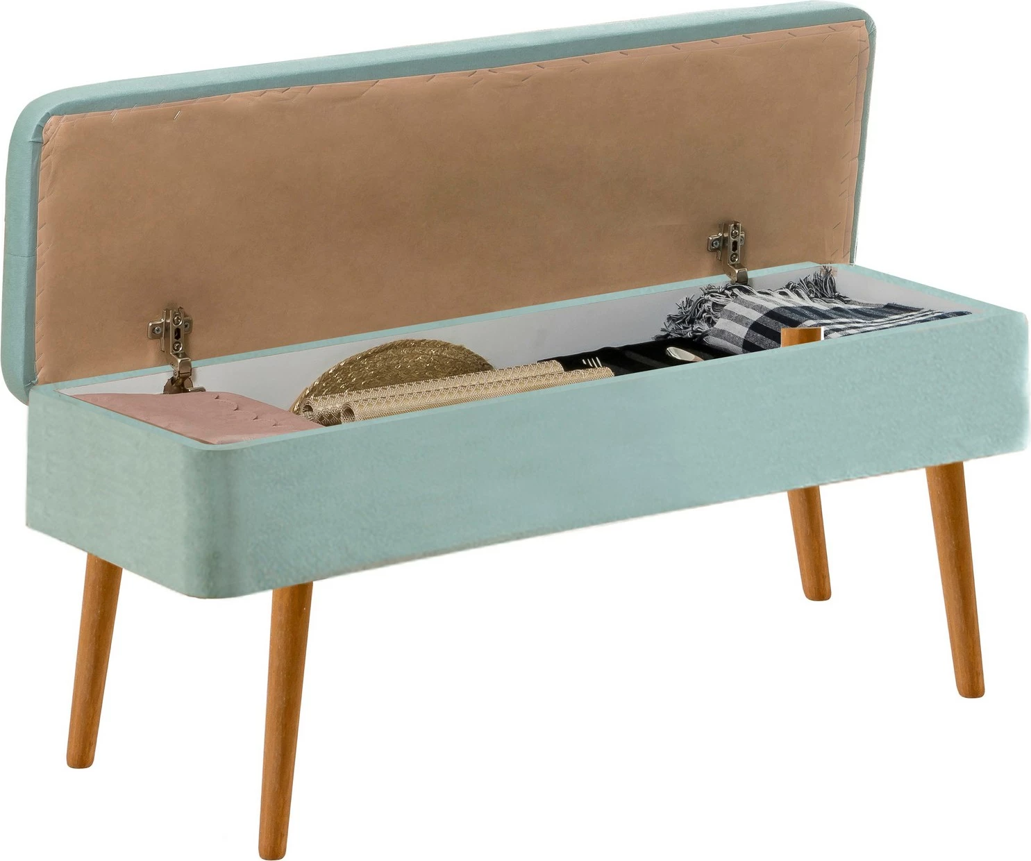 Set tavoline me karrige, zgjatese, Hanah Home Vina 0701-3, dru Atlantic, jeshile fëstëku (4 copë)