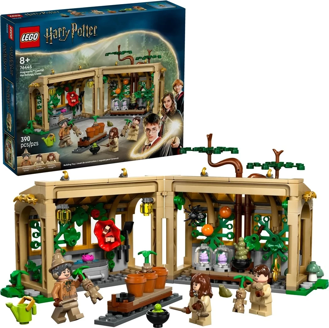 Set LEGO Harry Potter 76445 Hogwarts Castle Herbology Class, 3 minifigura