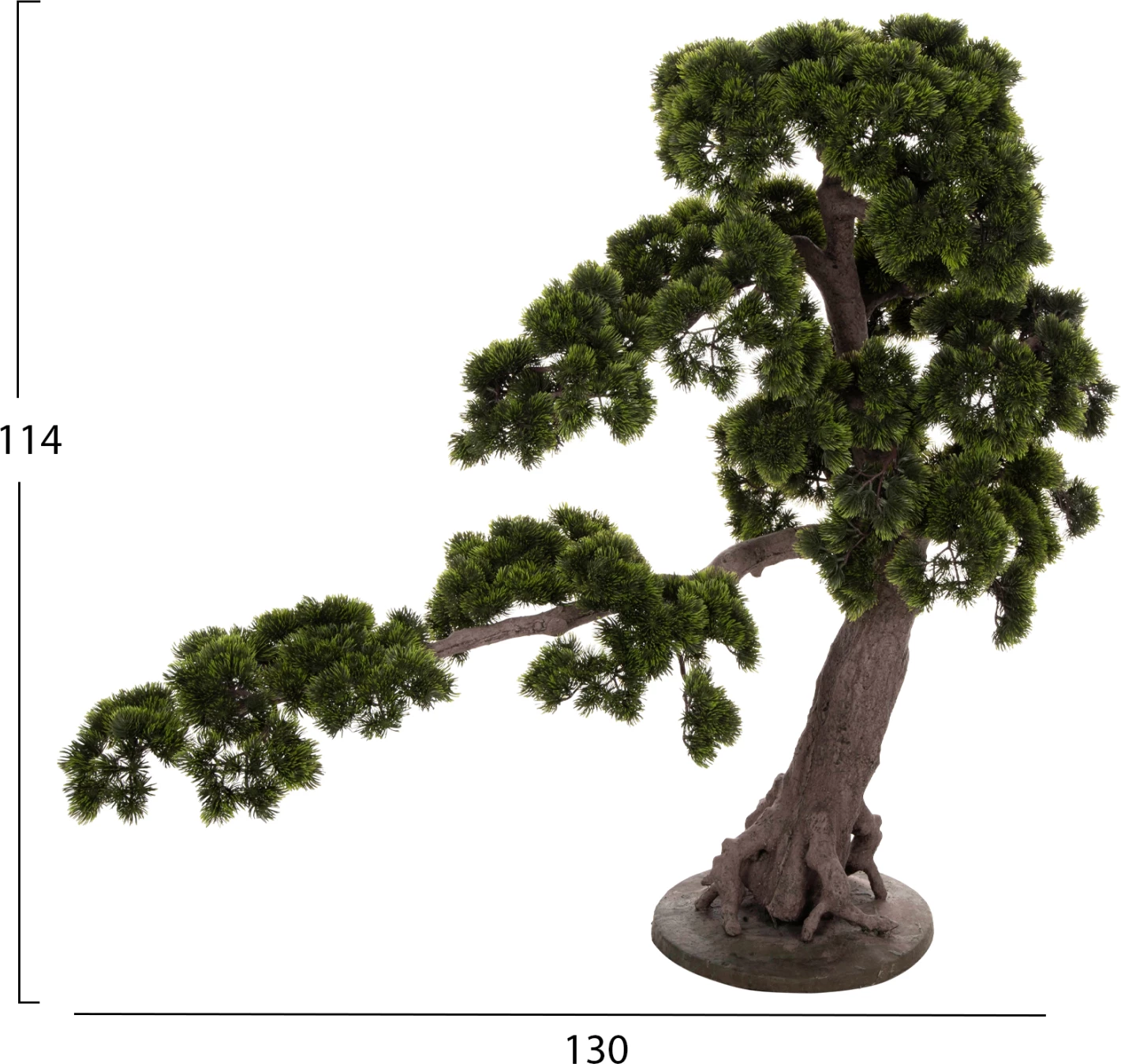 Bimë sintetike dekorative në vazo, FH7976, Pema e bukur e pishës (Bonsai), 55x130x114H cm