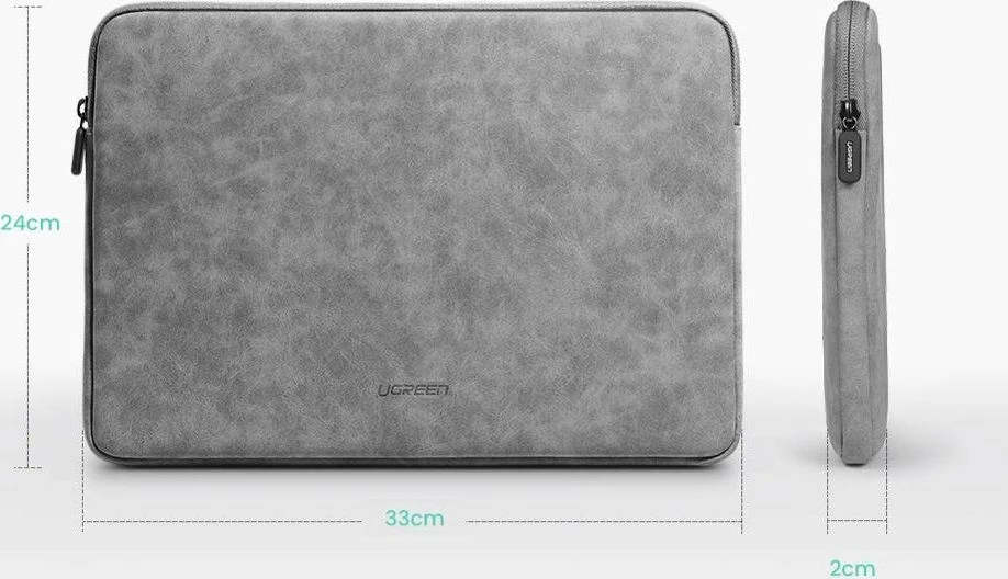 Çantë laptopi Ugreen 60985 13" me dorezë dhe rrip supi, gri