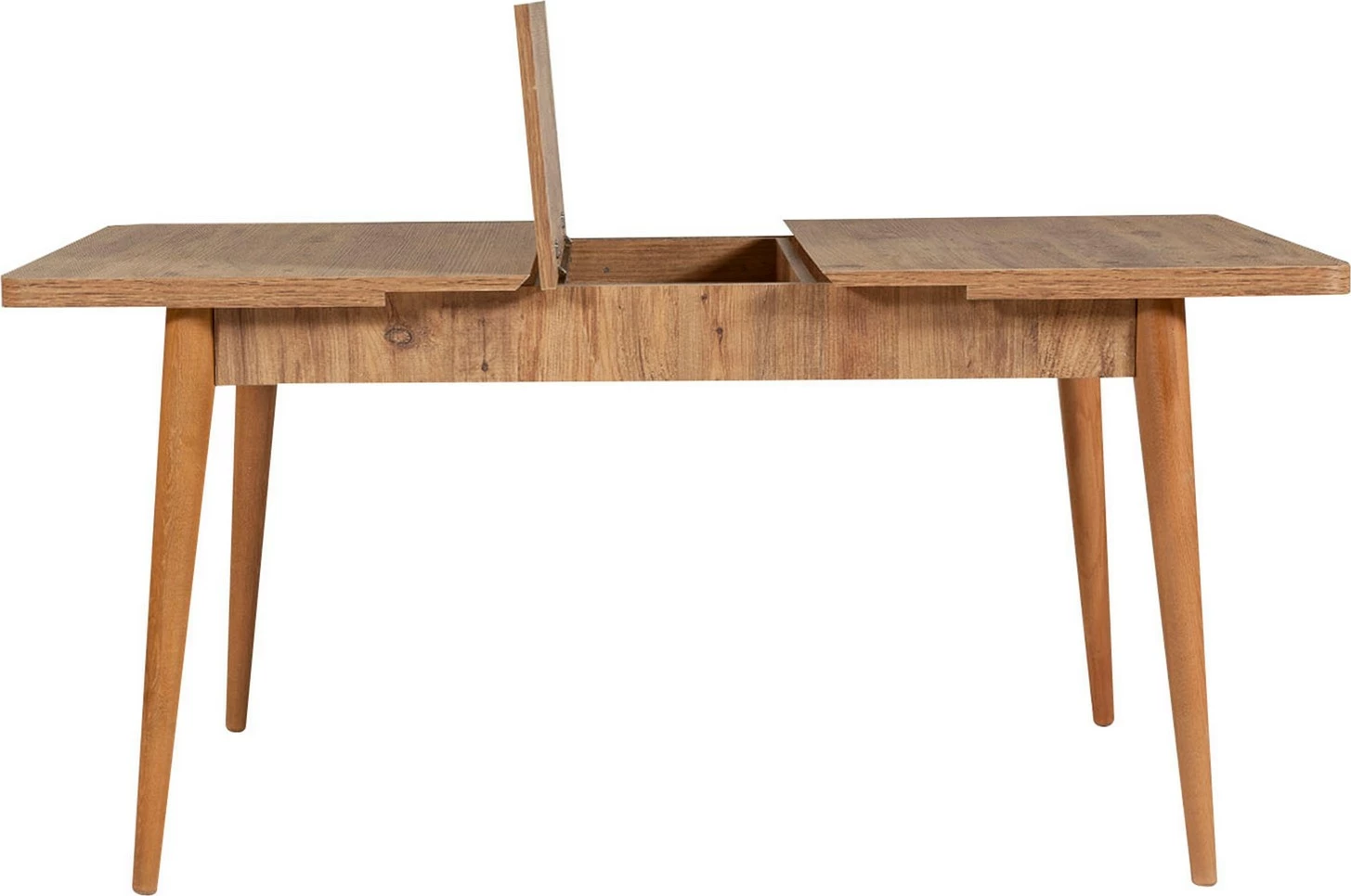 Set tavoline me karrige dhe konsol, zgjatues, 5 pjesë, Skye Decor, Vina 02 0701, ngjyrë lis Atlantik, gri