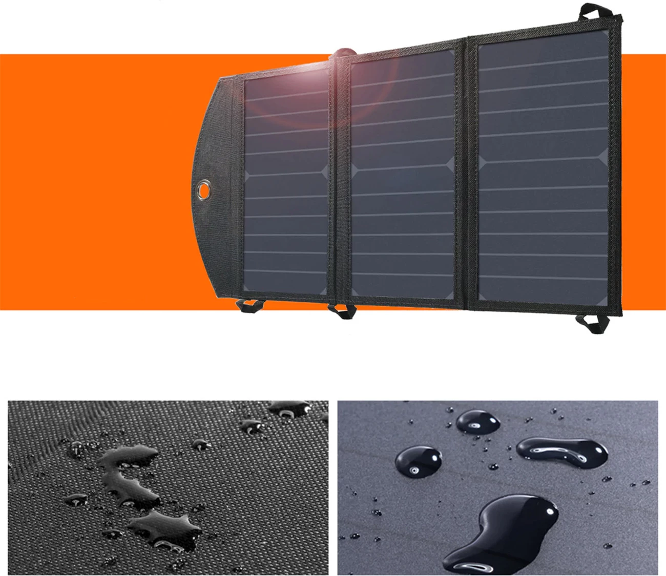 Karikues diellor i palosshëm Choetech SC001, 19W, 2x USB-A, i zi