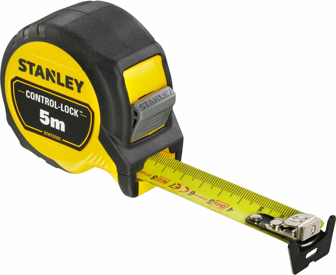 Metër shirit Stanley STHT37231-0 5m x 25mm Control-Lock me magnet të heqshëm, e verdhë/zezë