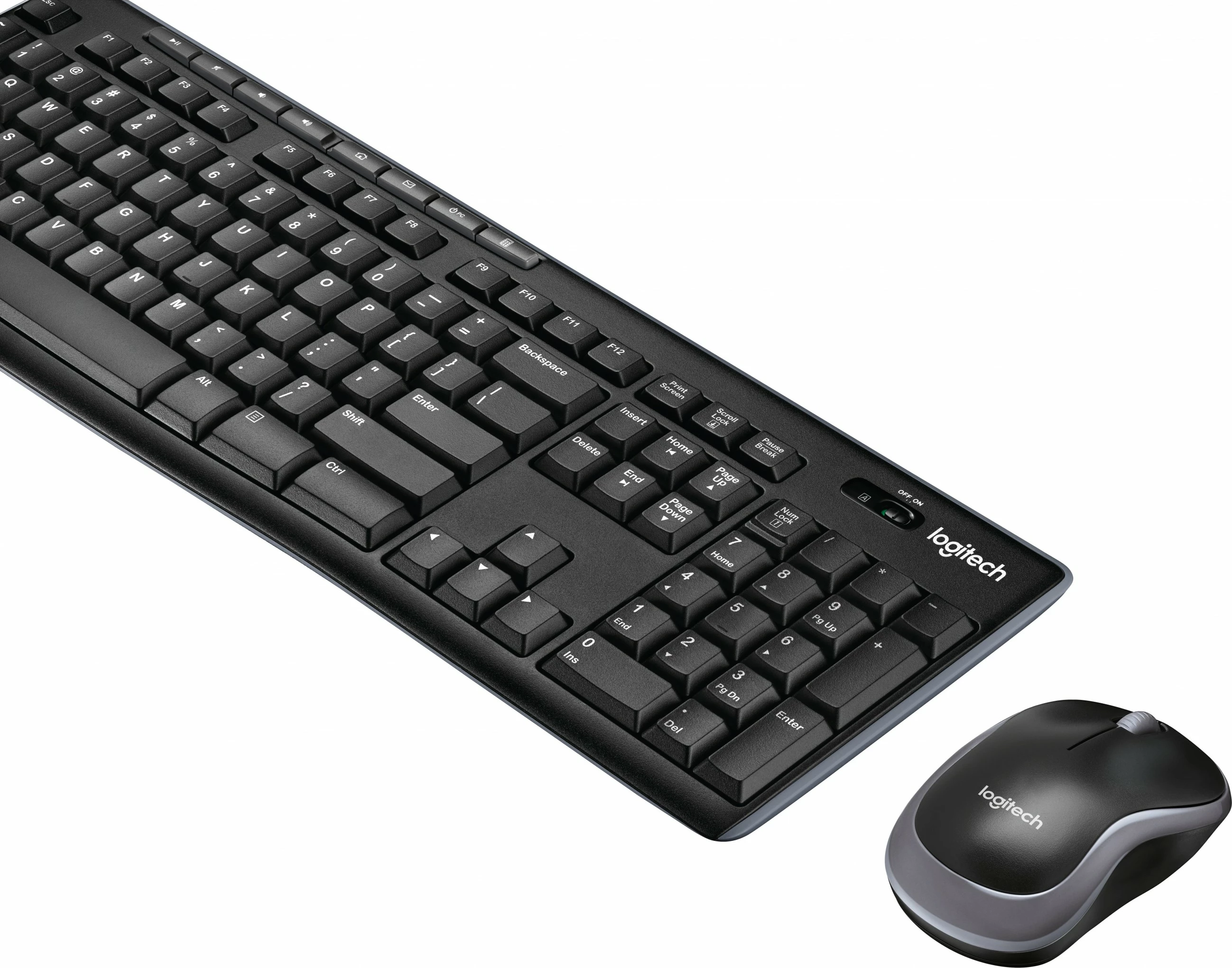 Tastierë dhe maus Logitech Wireless Combo MK270, QWERTY, USB, e zezë