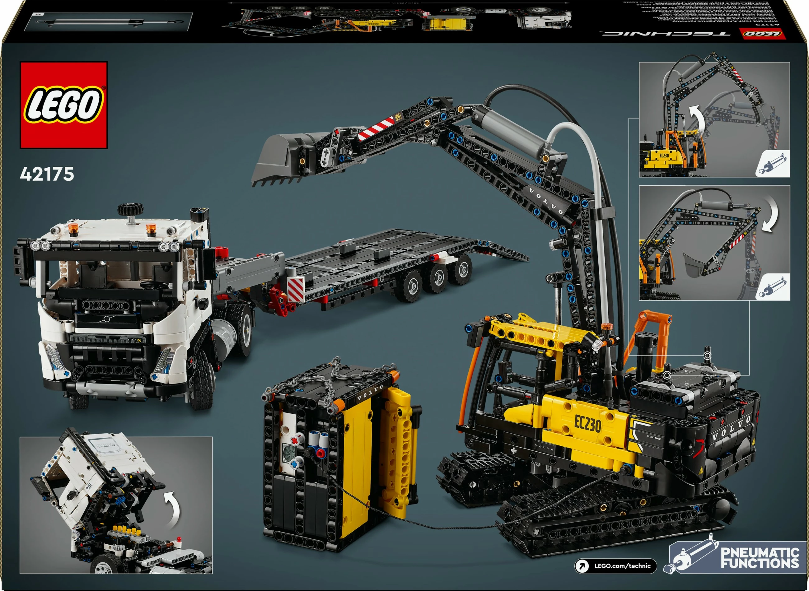 Set ndërtimi LEGO Volvo FMX Truck & EC230 Electric Excavator, 2274 pjesë, shumëngjyrësh