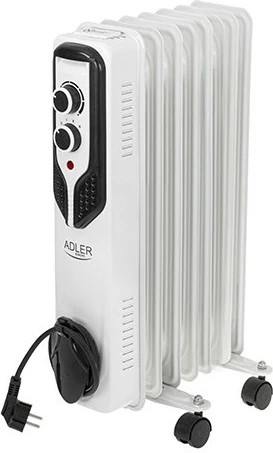 Ngrohës me vaj Adler AD 7815, 1500 W, i bardhë