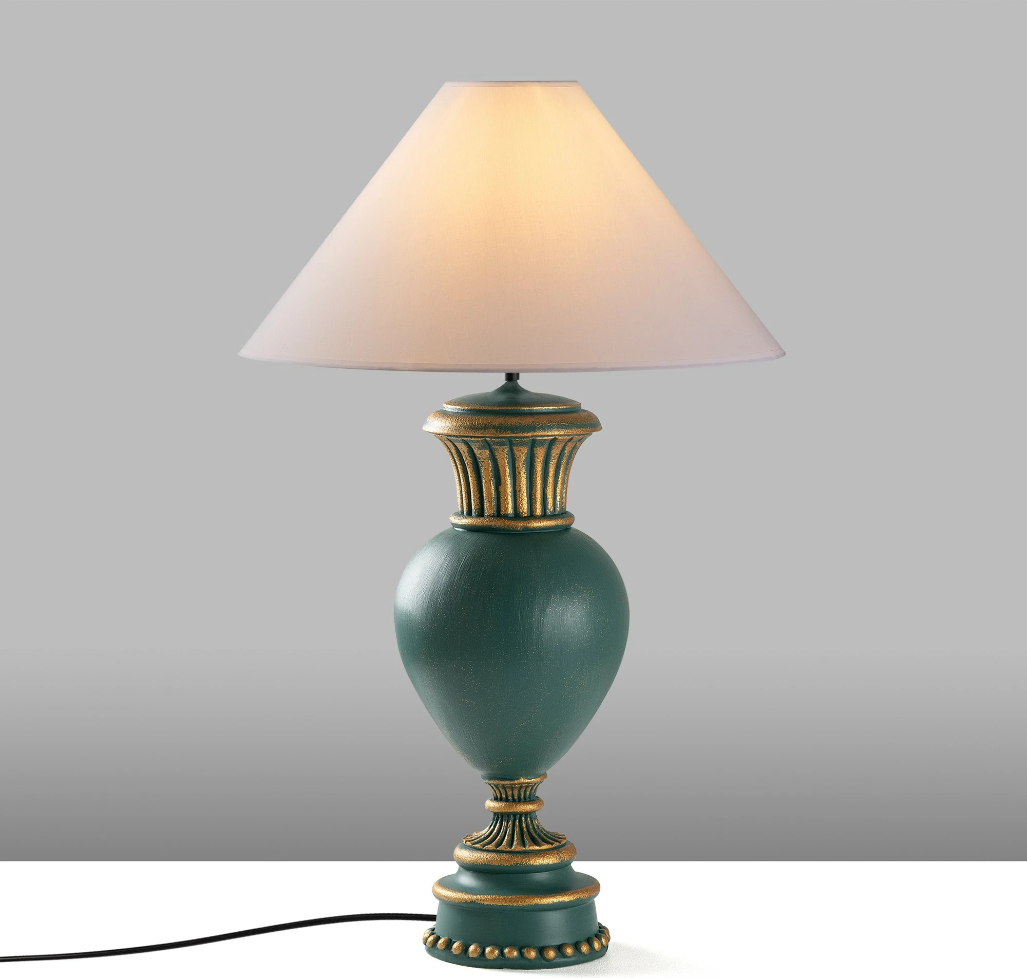 Llambë tavoline Opviq, ELEGANZE-5325, jeshile dhe e bardhë