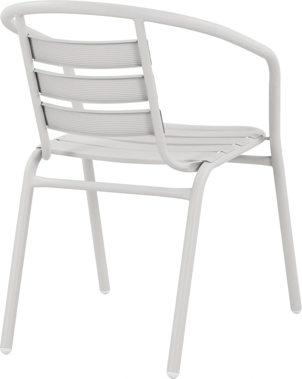 Karrige Laura Metalike e Bardhë me feta alumini FH5037.02 54x59x73cm