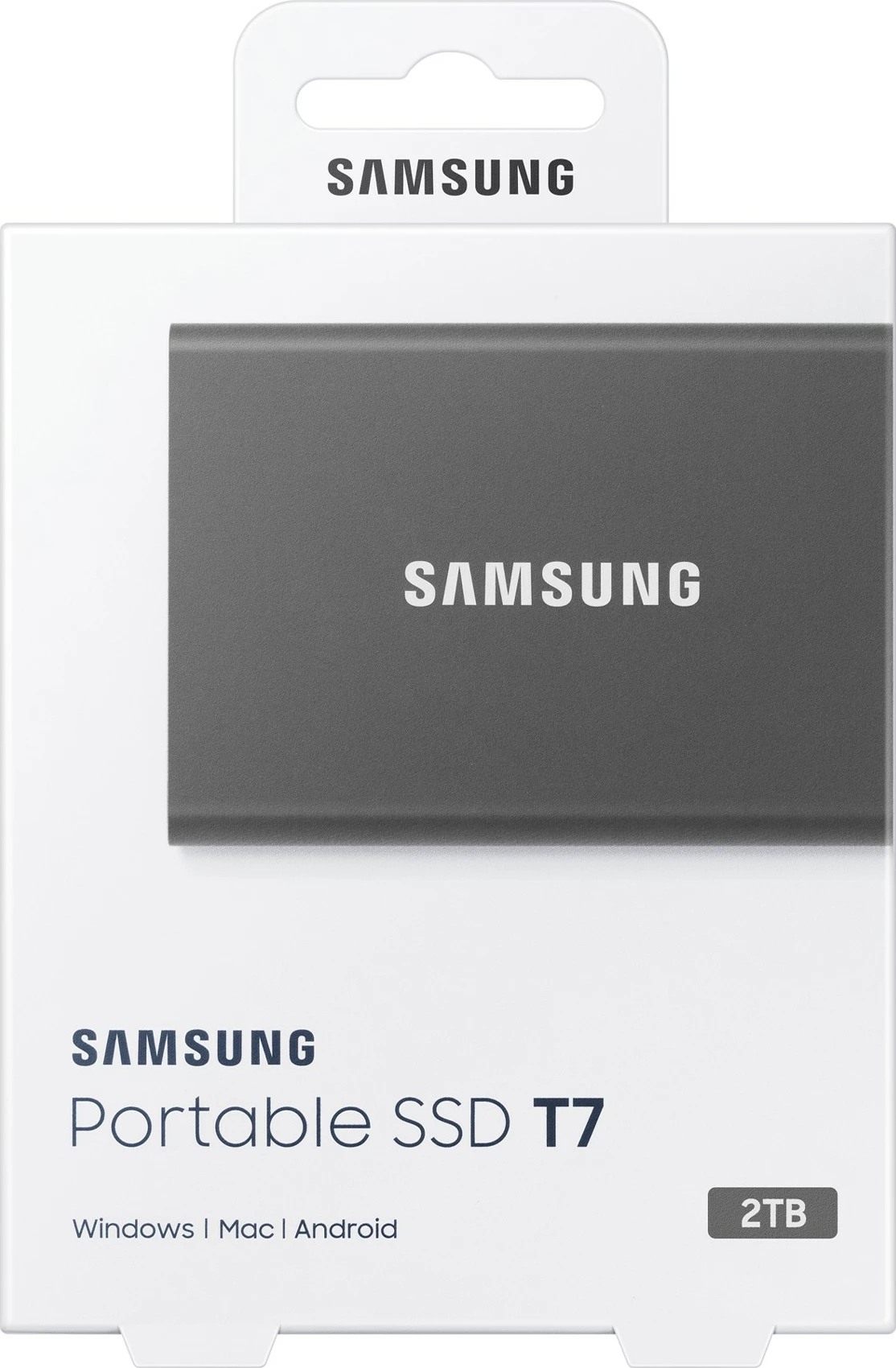 SSD portabël Samsung T7, 2 TB, USB Type-C, 3.2 Gen 2, Gri