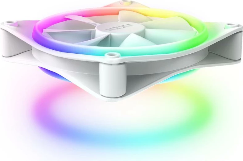 Ventilator kasë PC, NZXT, F‑Series RGB Duo 120mm, RF-D12TF-W1, 500 rpm, 28–32 dB, White, set 3‑copësh me kontrollues RGB