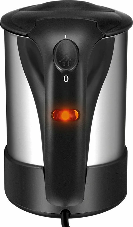 Ibrik elektrik UNOLD 18575, çelik inoks, udhëtimi, 0.5L, i zi