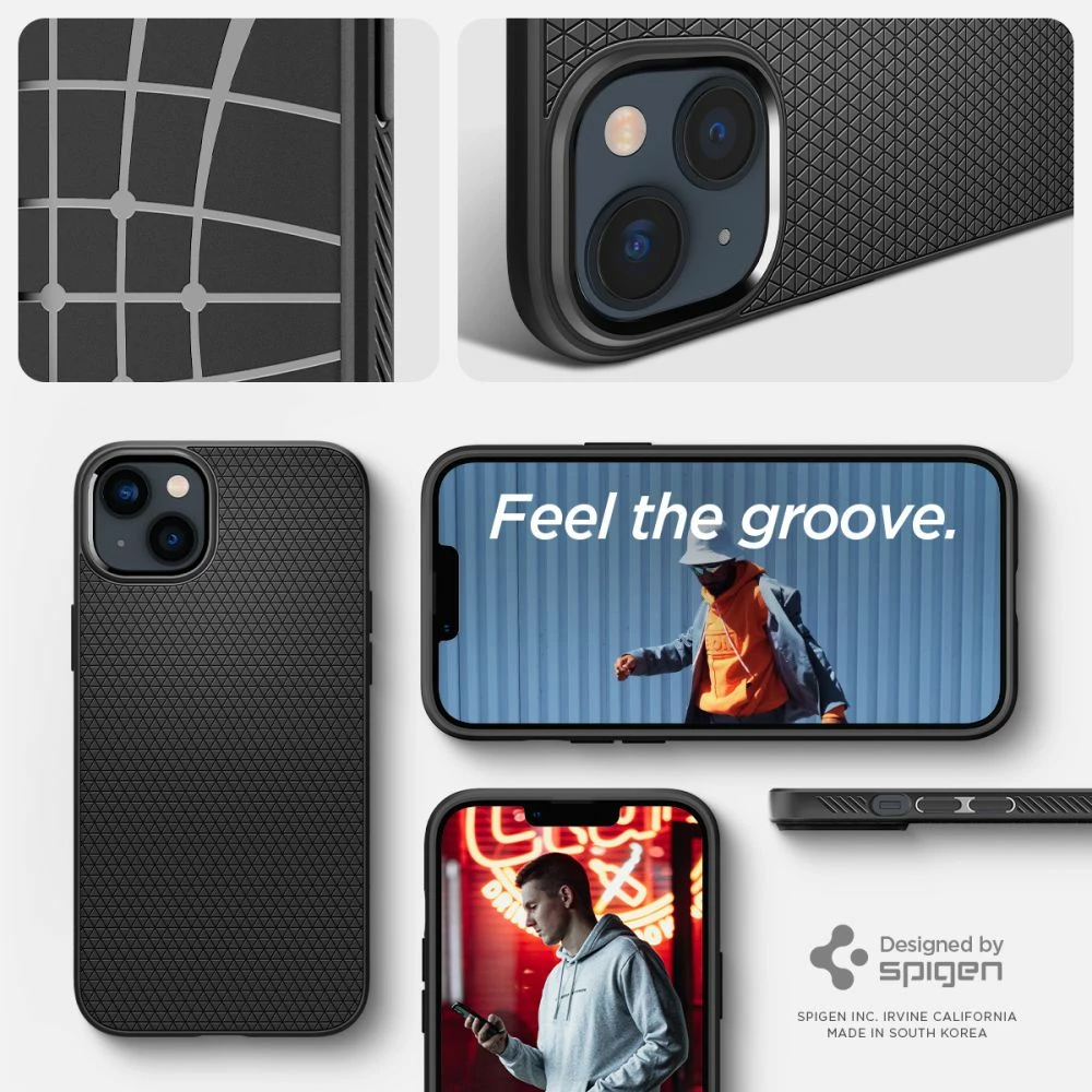 Mbështjellës Spigen Liquid Air për iPhone 14, Matte Black