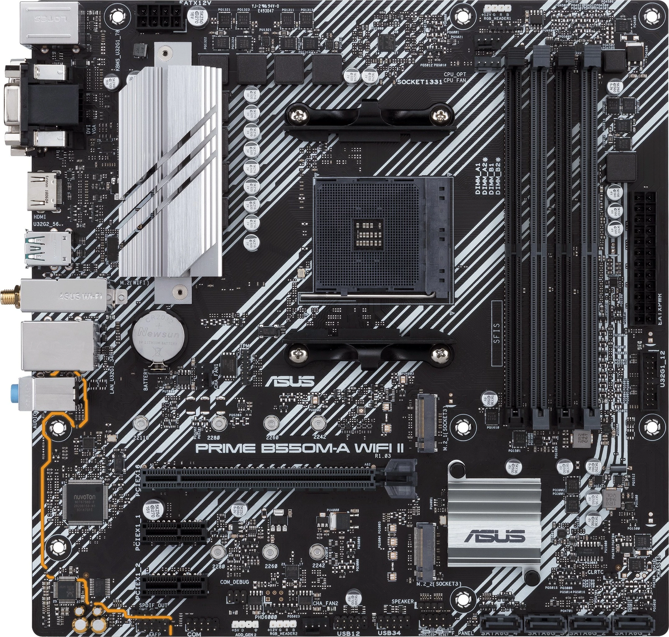Pllakë amë ASUS PRIME B550M-A WIFI II, Socket AM4, DDR4-SDRAM, 128 GB