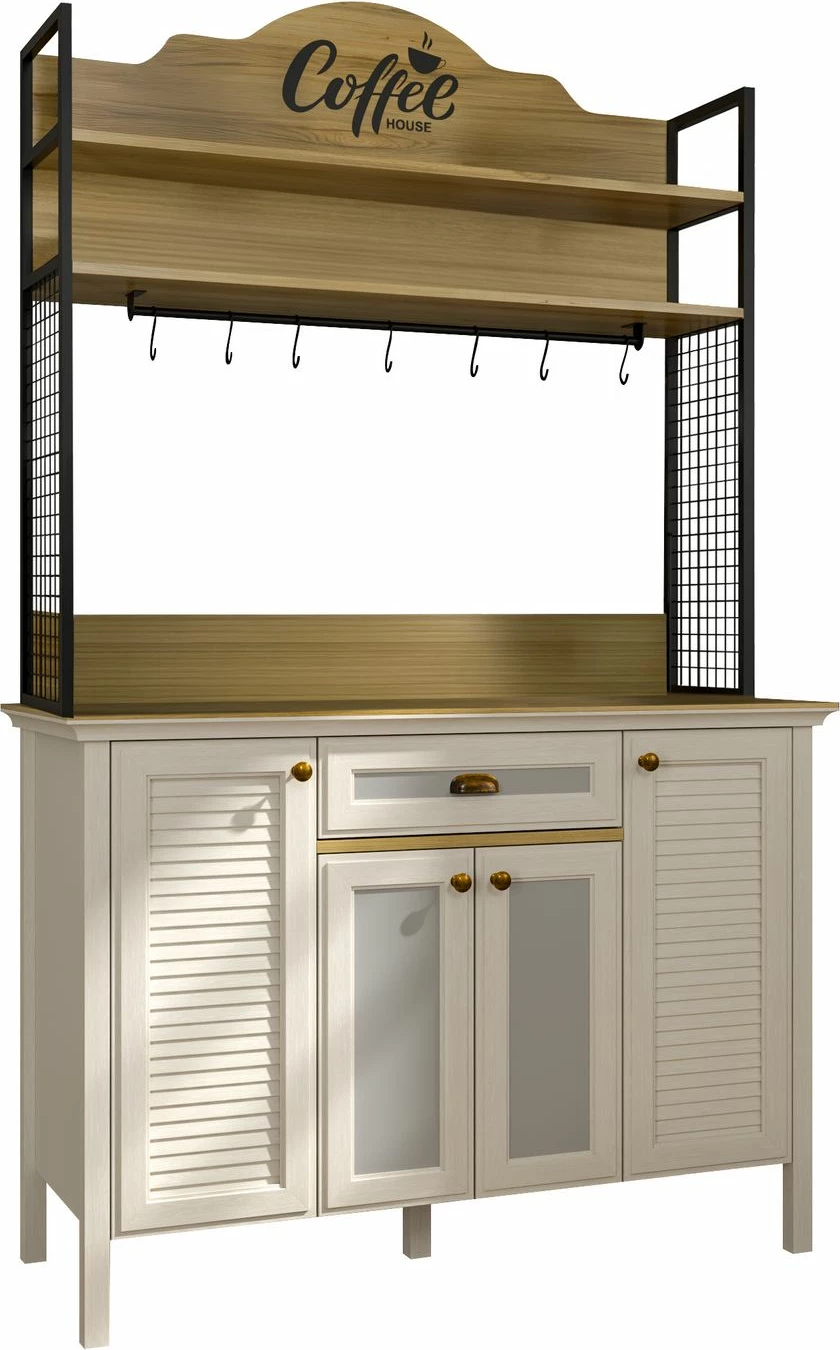 Dollap për kafe, krem, lis, e zi, Skye Decor, FRN-21027