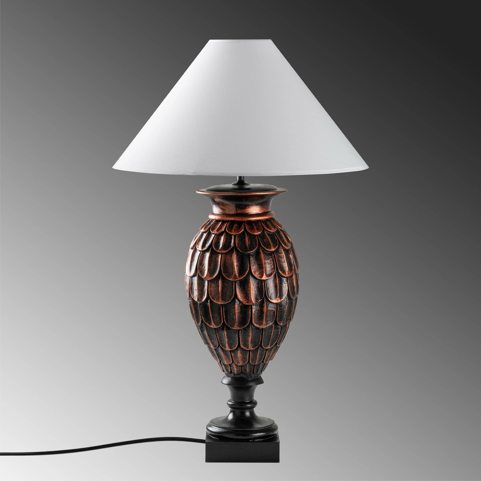 Llambë tavoline Opviq, ELEGANZE-5305, kafe dhe e bardhë
