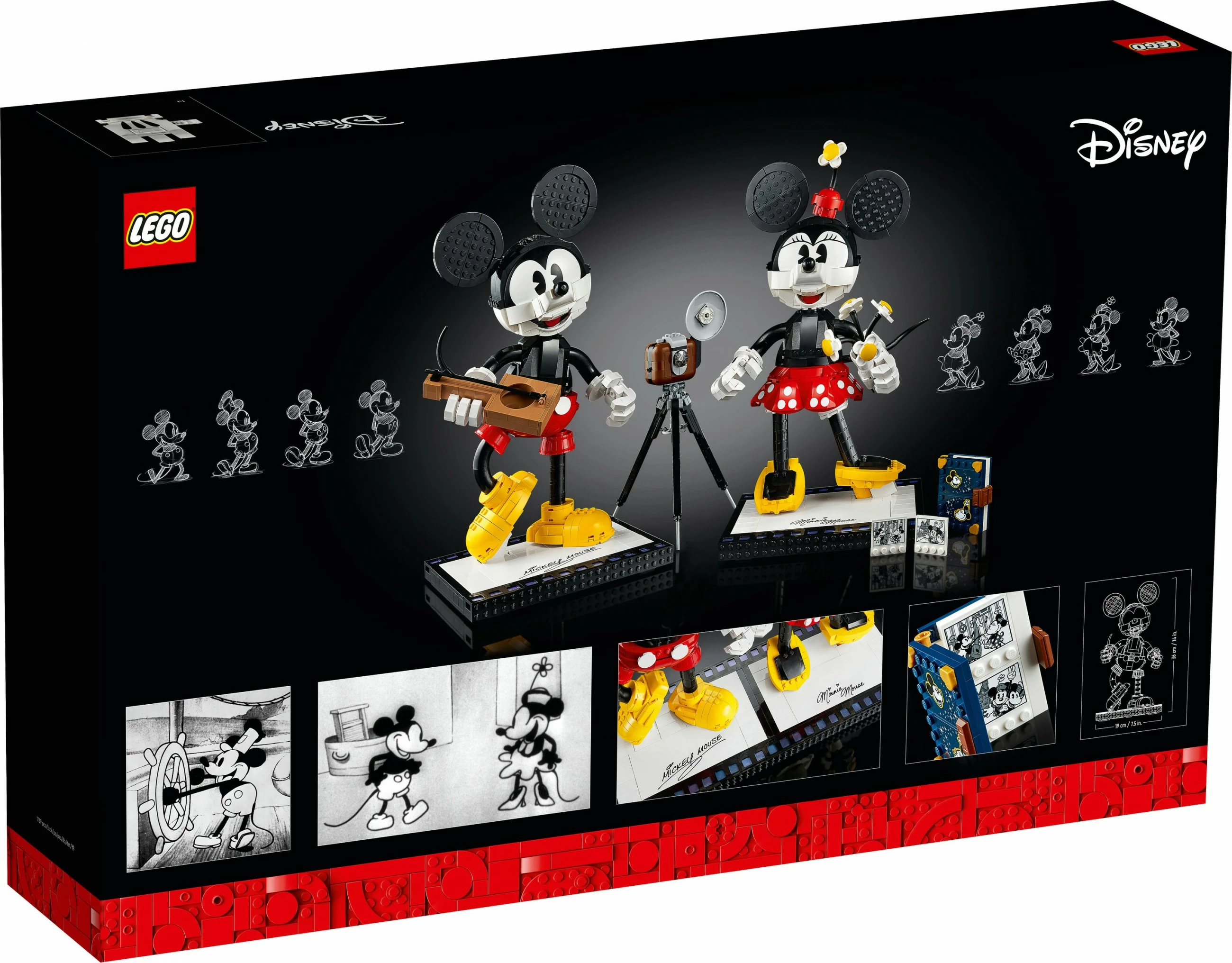 Set ndërtimi LEGO Classic Mickey Mouse & Minnie Mouse, 1739 pjesë, plastikë
