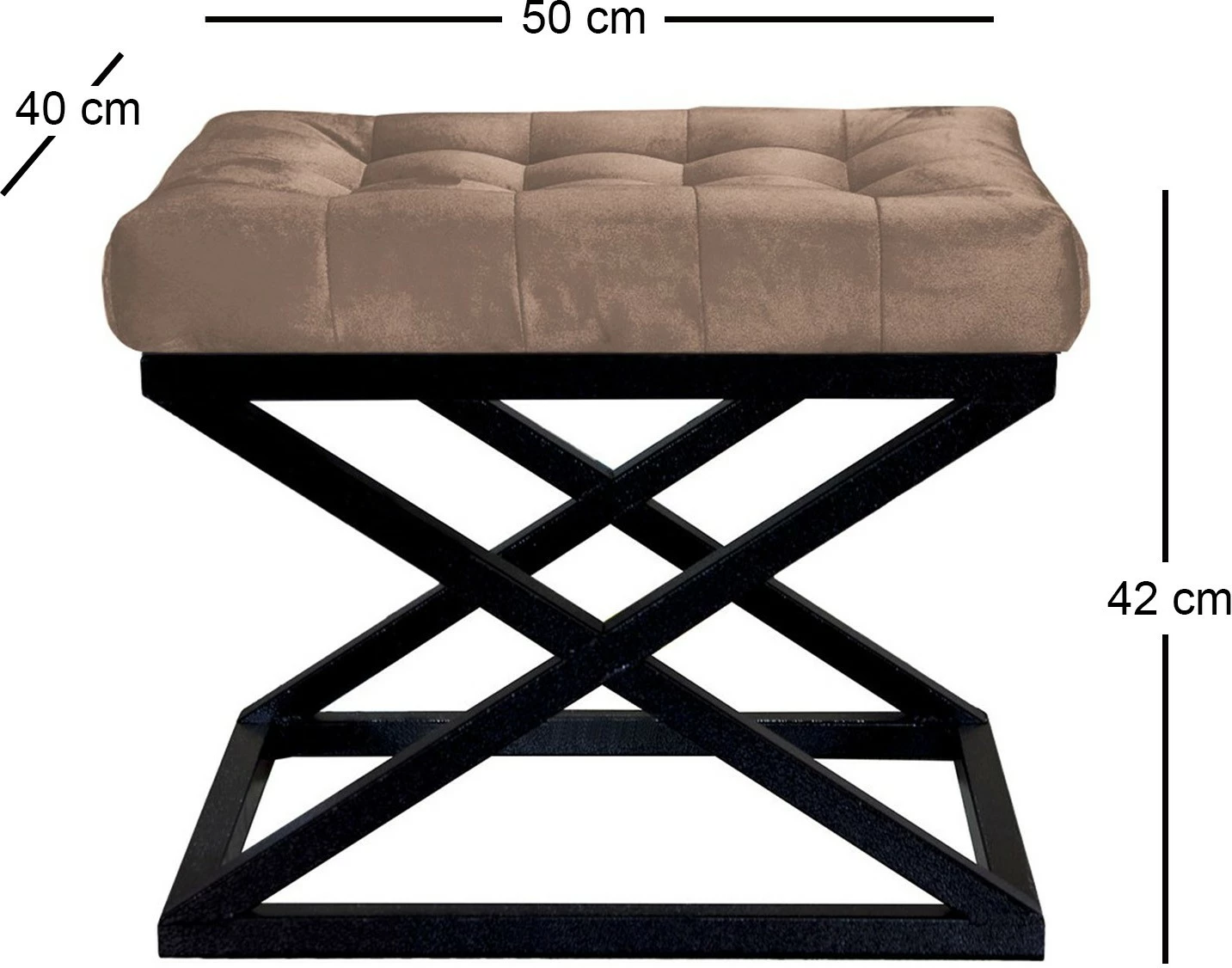 Puf Capraz Atelier del Sofa, e zezë dhe kafe, v2