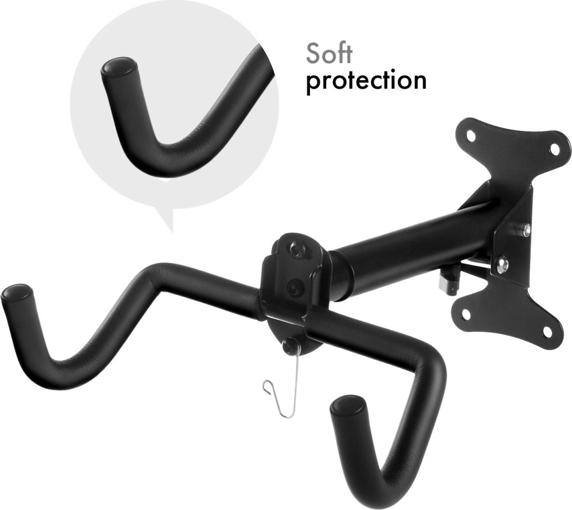 Mbajtës muri për biçikletë Maclean MC-484, çelik, i zi, max 30kg