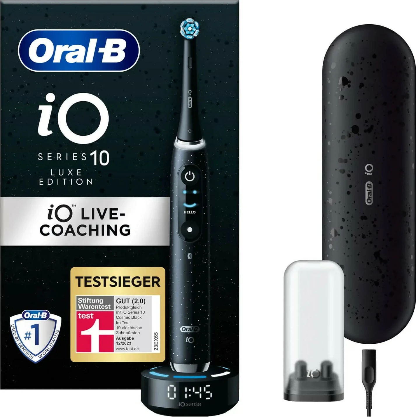 Furçë dhëmbësh rrotulluese Oral-B iO iO10, Cosmic Black