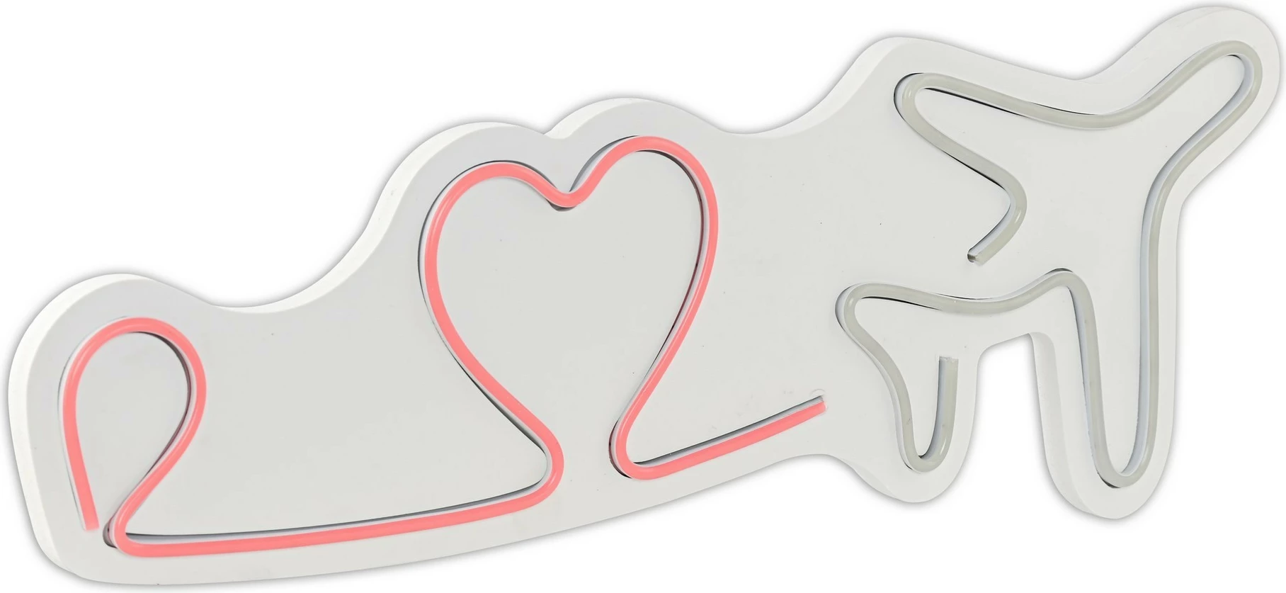 Dekor dritash LED plastike, Love Trip aeroplan, shumëngjyrëshe
